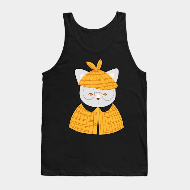 Detective Cat Tank Top by Brunch Club
